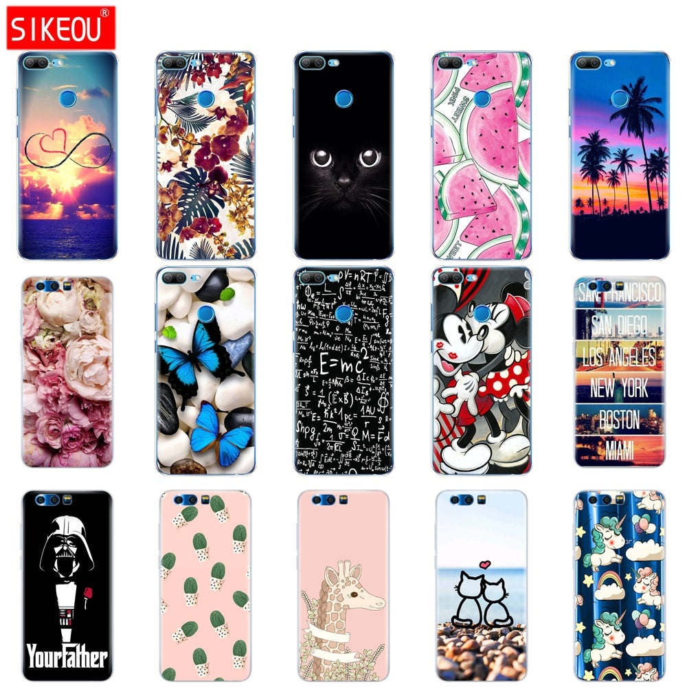 Silicone phone Case For huawei honor 9 lite 5.65 inch case for honor 9 Soft TPU Phone Back cover coque etui shell housing bumper