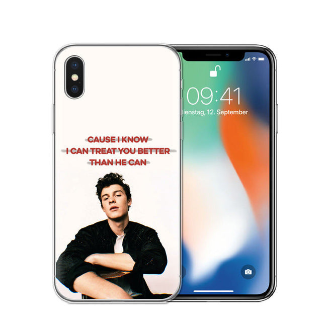 Singer Shawn Mendes Magcon Phone Case For iphone X High Quality Transparent Soft TPU For iphone 5S SE 6 6S 7 8 Plus Case Cover