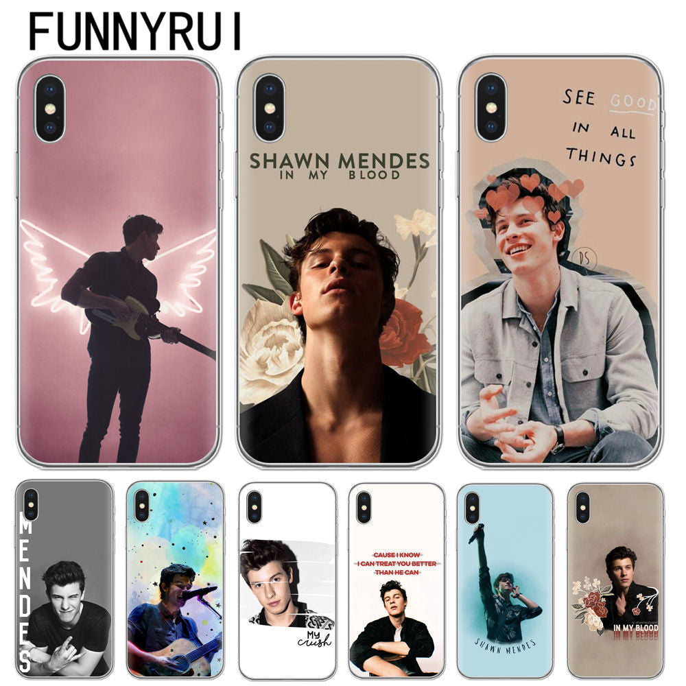 Singer Shawn Mendes Magcon Phone Case For iphone X High Quality Transparent Soft TPU For iphone 5S SE 6 6S 7 8 Plus Case Cover