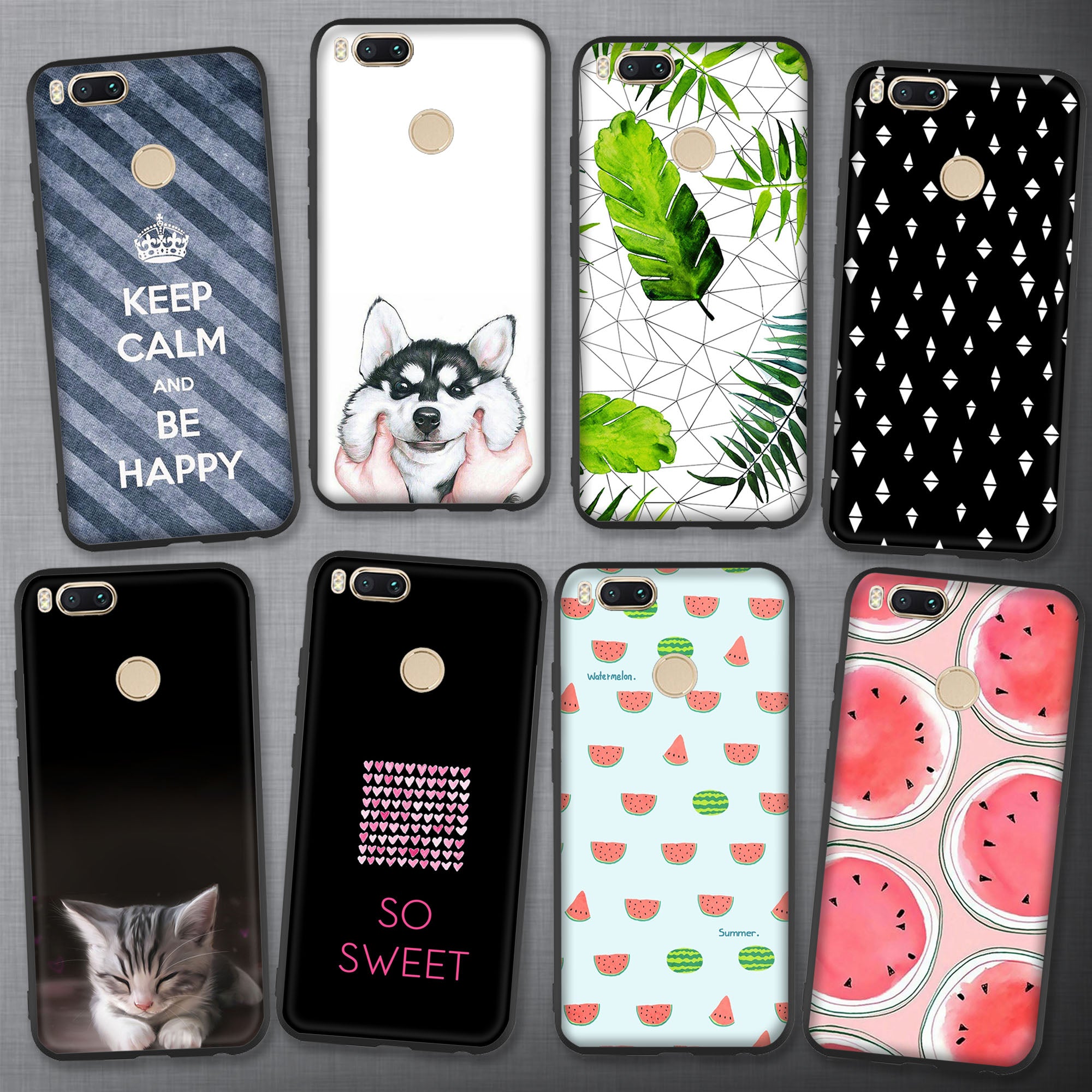 Soft TPU Phone Case For Xiaomi Pocophone F1 Lovely cat dog Pattern Cover Case on Xiaomi Mi A2 Lite Case for Xiaomi Mi A1 Mi A2