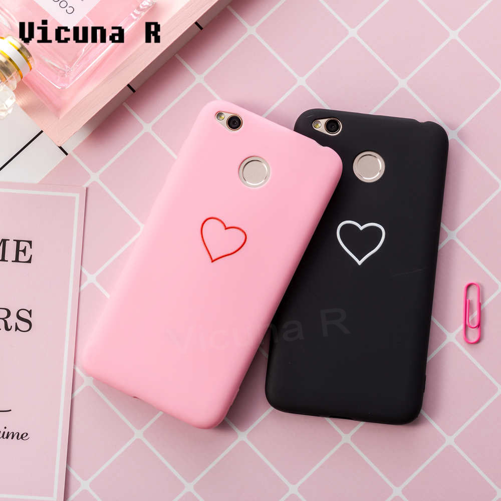 Soft TPU Relief Phone Cases For Xiaomi Redmi Note 4X Case Love Heart Cover For Xiaomi Redmi 5 Plus Note5 Xiaomi mi A1 Case Coque