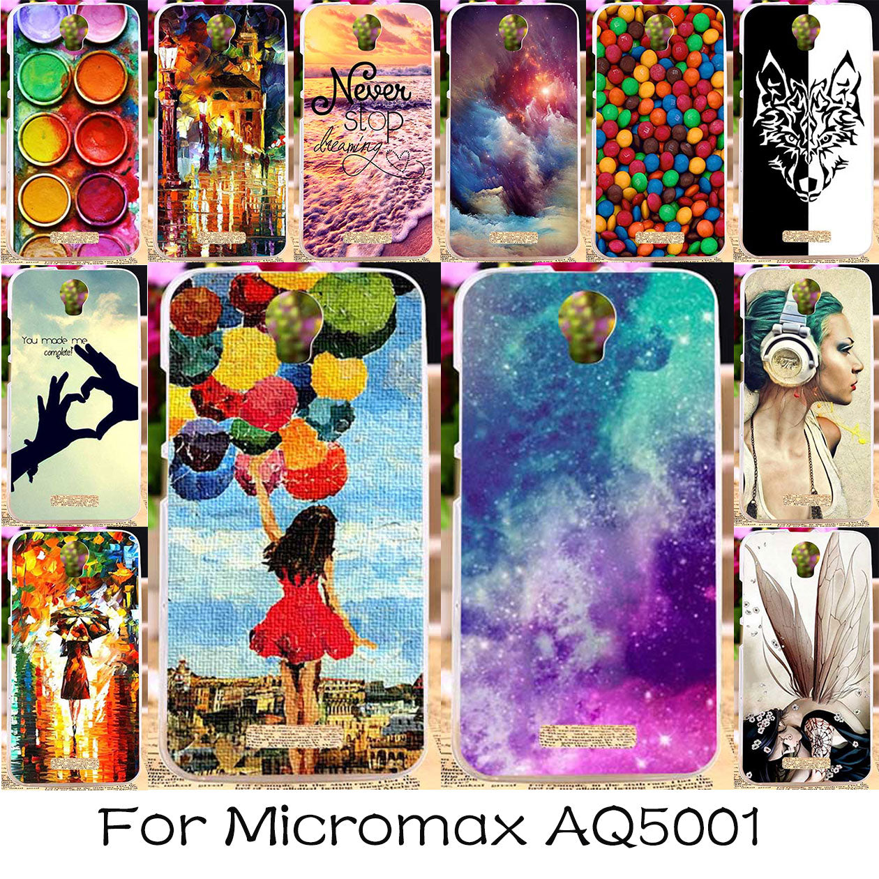 TAOYUNXI DIY Painted Silicone Phone Case For Micromax Canvas Power AQ5001/Juice 2 AQ5001 Micromax AQ 5001 Flexible  Bag Cover