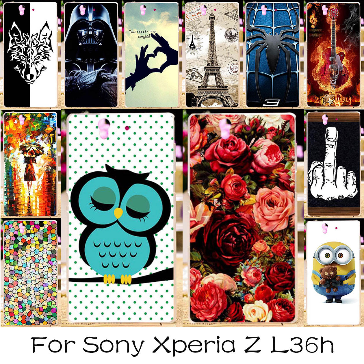 TAOYUNXI Silicone Plastic Phone Case For Sony Xperia Z L36h C6602 C6603 L36i Housing Cover Bag Shell For Sony Xperia Z L36h