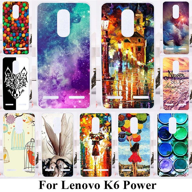 TAOYUNXI Soft TPU Phone Cases For Lenovo K6 K6 Power K33a42 5.0 inch Covers Hard Plastic Silicone Back Cover Girls Ballon