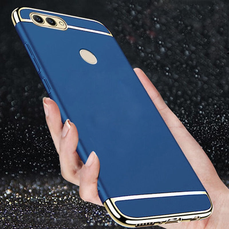 Y7 Pro 2018 Cases For Huawei Y7 Prime 2018 Case 3in1 Plating Hard Matte Back Cover For Huawei Nova2 Lite Phone Cases 5.99 inch