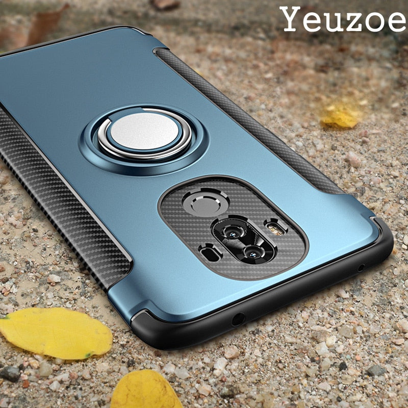 Yeuzoe For huawei mate 9 case mate9 cover with Metal Finger Ring Bracket for huawei mate 9 pro phone case Car Holder housing