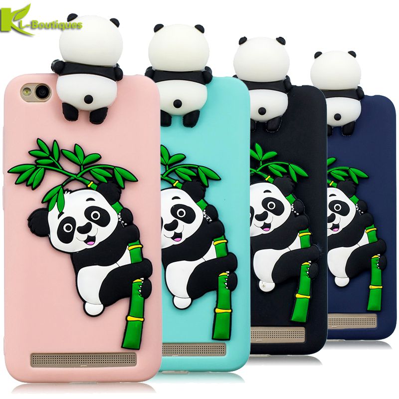 redmi 5a Case on for Xiaomi Redmi 5A 5 A Fundas 3D Cartoon Panda Soft TPU Silicon Phone Case Cover for Xiaomi Redmi 4X 4 X Coque