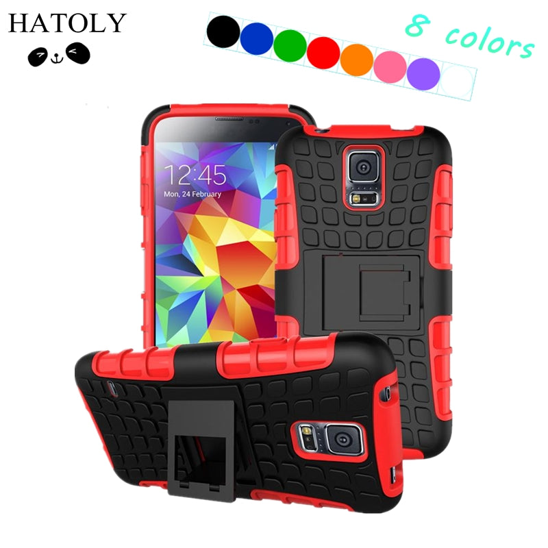 sFor Cover Samsung Galaxy S5 Case Heavy Duty Hard Rubber Silicone Phone Case for Samsung Galaxy S5 Cover for Samsung S5 Bag *